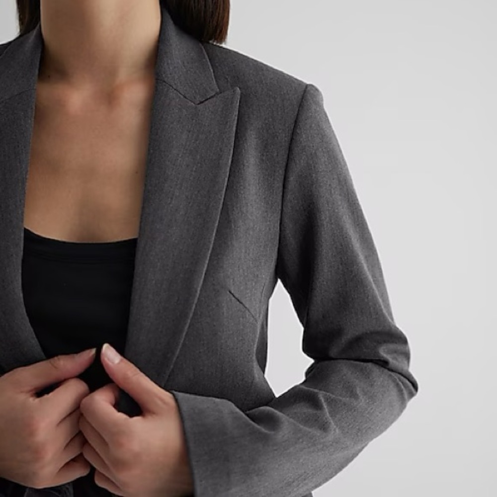 Express Grey Suit Blazer - Picture 6 of 10